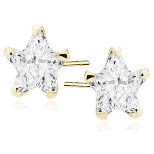 Cercei argint placati cu aur galben stelute 7 mm DiAmanti 1CS7EG_W-DIA (Argint 925‰ 1 g.) Cercei argint placati cu aur galben stelute 7 mm DiAmanti 1CS7EG_W-DIA (Argint 925‰ 1 g.)